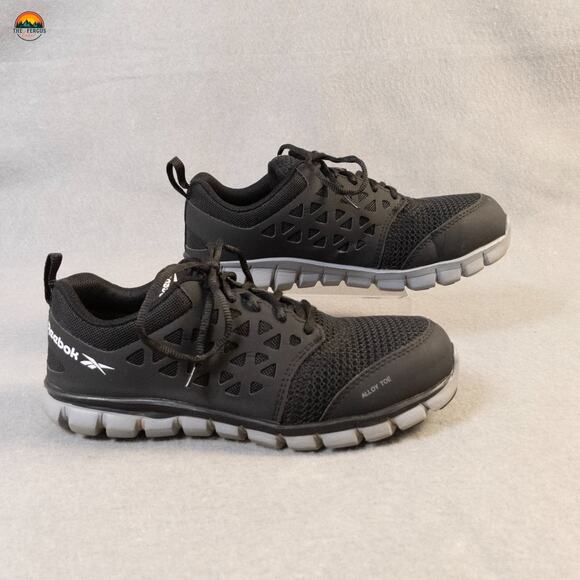 Reebok ASTM F2413-18 Sneaker Athletic Black Lace-Up Alloy Toe Unisex M 6 W 8 - Picture 3 of 14